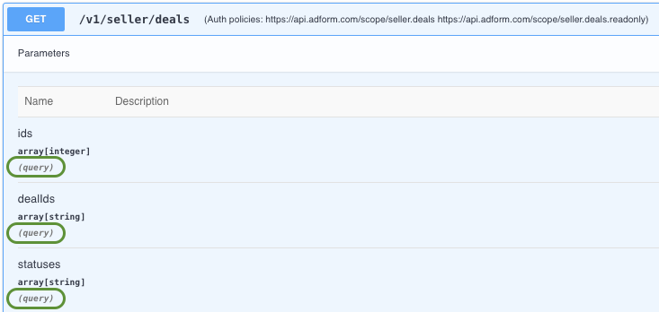query parameters